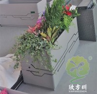 城市廣場(chǎng)長方形304不銹鋼花箱